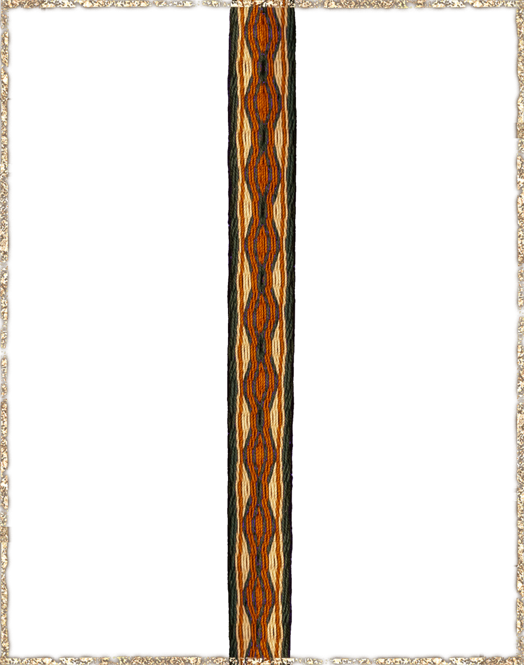 Brettchenborte tannengrün natur rost